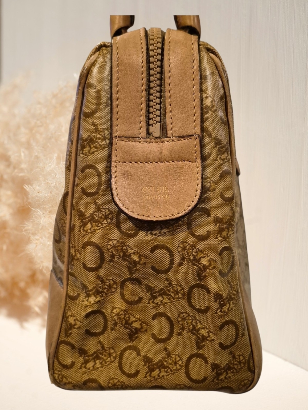 Vintage Celine C Macadam Boston Bag - Picture 4 of 13